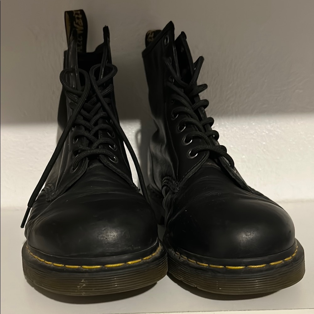Dr. Martens Black Leather Men's Boots